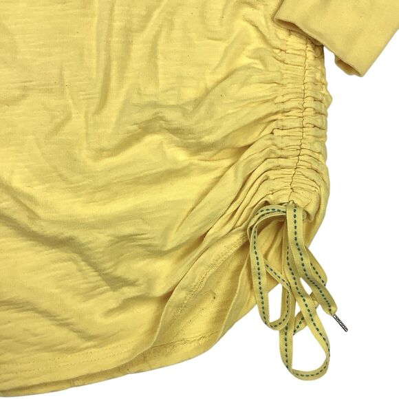 Artisans The Art of Apparel 3/4 Sleeve Top Women's L Cape May Ruched Side Yellow - Picture 3 of 14